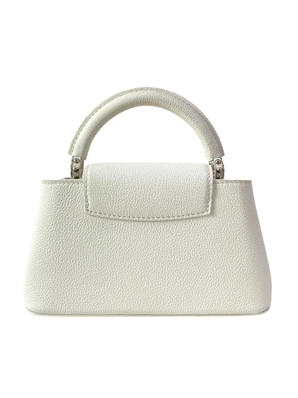 Louis Vuitton Handbag Capucines Ewmini Optic White Leather Cowhide